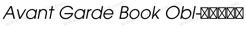 Avant Garde Book Obl字体转换